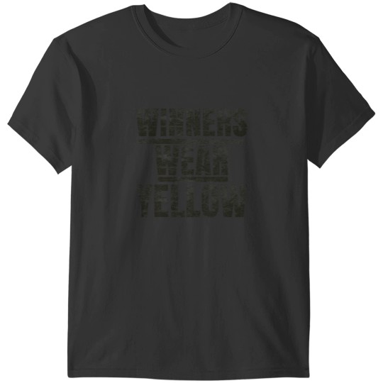Discover Winners Wear Yellow Color Warss Camp Team Game Competition T-Shirts