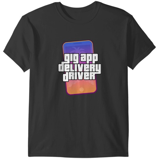 Discover Gig App Delivery Driver Video Game Parody Design T-Shirts