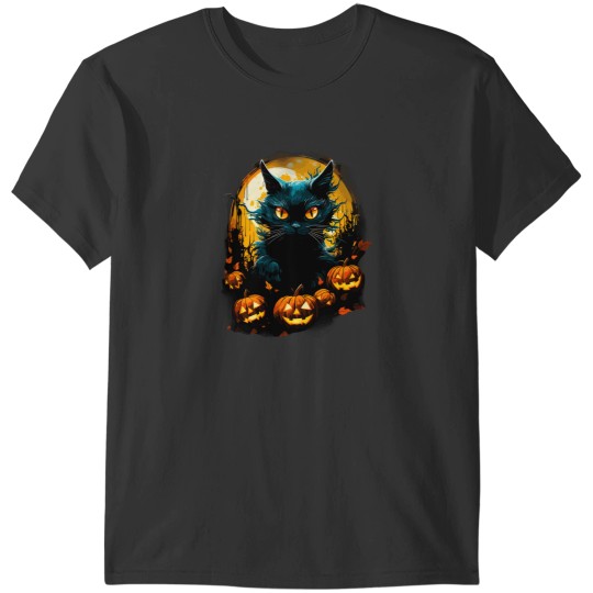 Discover Spooky Halloween Cat 9 T-Shirts