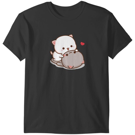 Discover Peach And Goma Mochi Cat Love Classic T-Shirts