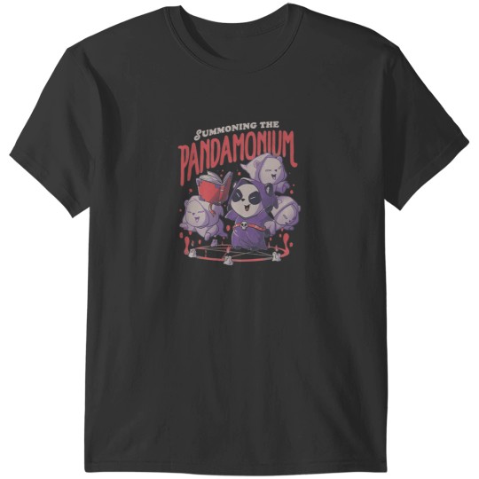 Discover Panda TShirtsummoning The Pandamonium  Cute Funny Evil Creepy Panda Gift T-Shirts