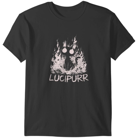 Discover Lucipurr Cat Lover Satanic Lucifer Baphomets Demon Kitty T-Shirts