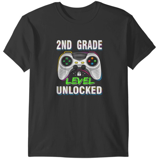 Discover 2Nd Grade Level Unlocked Video Game Back To School T-Shirts