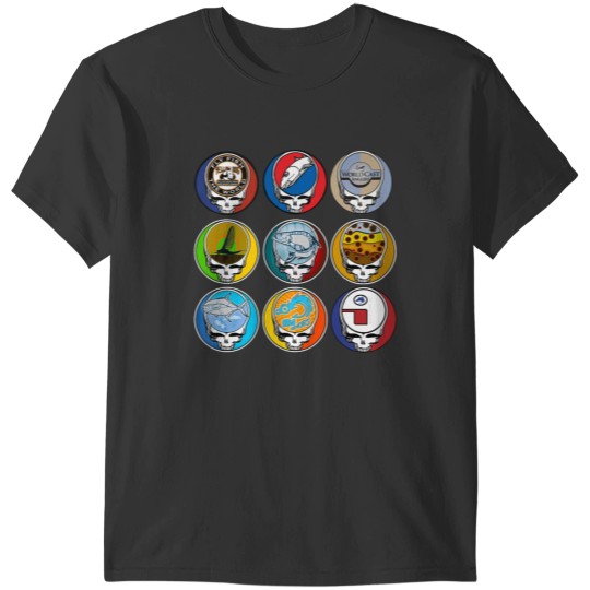 Discover Steal Your Face Grateful Deadhed skull emblem logo T-Shirts