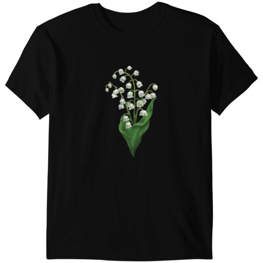 Discover White Lily Of The Valley Spring Flower Watercolor T-Shirts