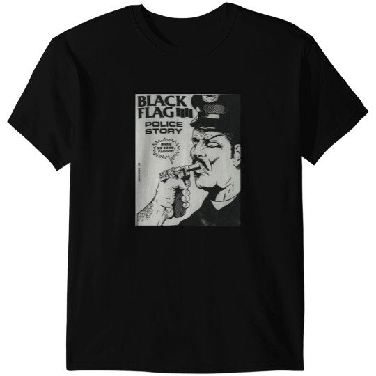 Discover Black Flag Police Story Art Work T-Shirts