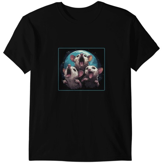 Discover Copy of Three possumss Moon 3 Opossum Funny Weird Cursed Meme T-Shirts
