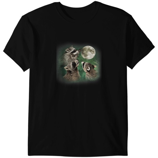Discover Three Raccoon and Moons T-Shirts