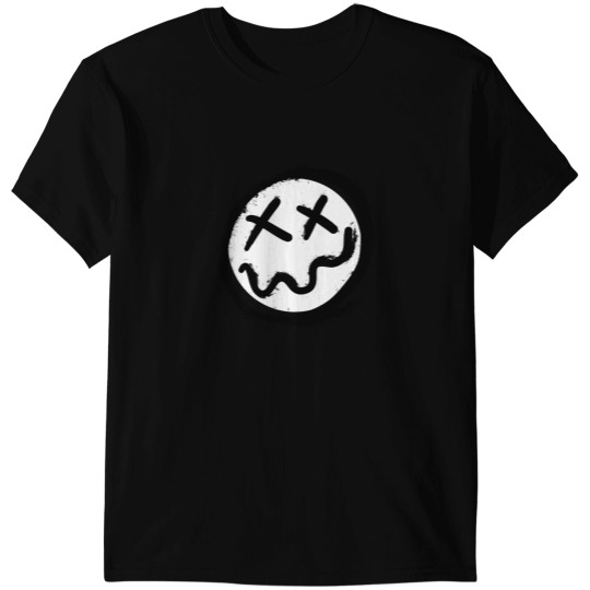 Discover Punk Smiley Face Sticker1 T-Shirts