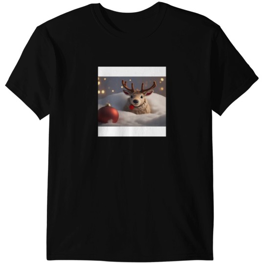 Discover Cute Christmas Reindeer Design T-Shirts