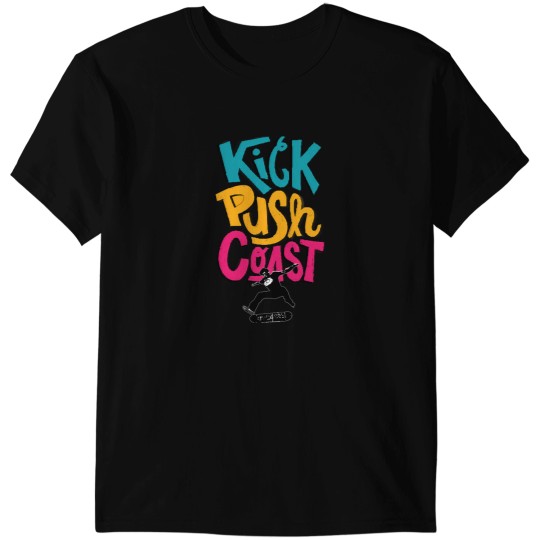 Discover Skate Board Skater Kick Push Coast T-Shirts