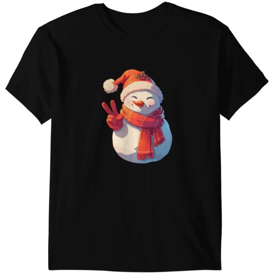 Discover Cute Christmas Snowman 02 T-Shirts