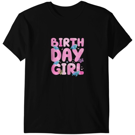 Discover Sea Turtle Ocean Birthday Girl Tortoise Bday Kid T-Shirts