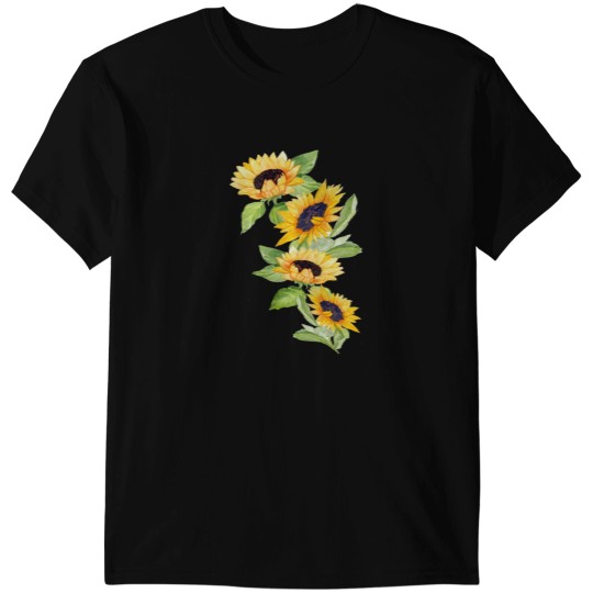 Discover sunflower art , watercolor T-Shirts
