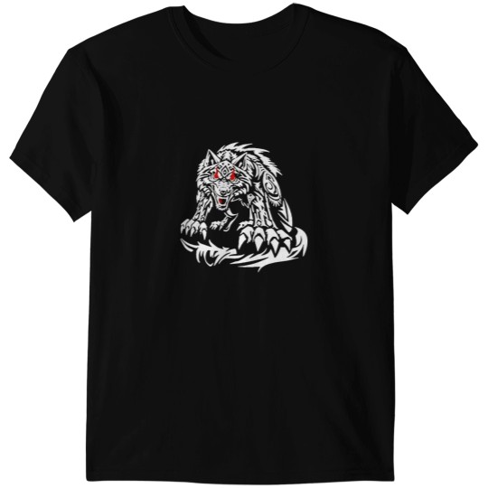 Discover Black Jacob Fatu Wolf T-Shirts