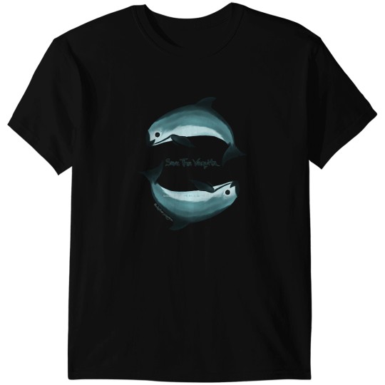 Discover Spiraling vaquita porpoise by artist Amber Marine Copyright 2015 vaquita art critically e T-Shirts