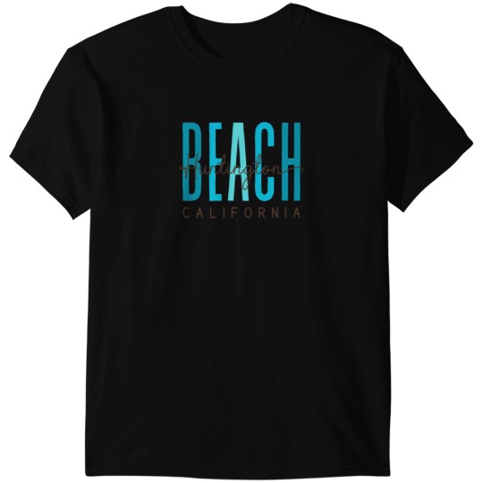 Discover Huntington Beach California Aqua T-Shirts
