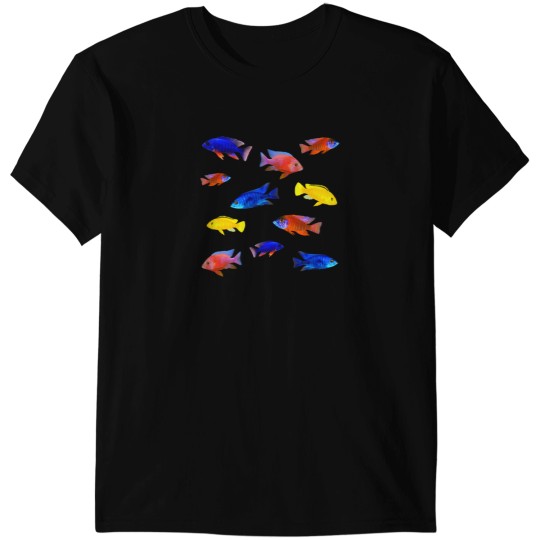 Discover African Cichlids Peacock Cichlid Breeders Keepers Aquarium Fish Pattern 614 T-Shirts