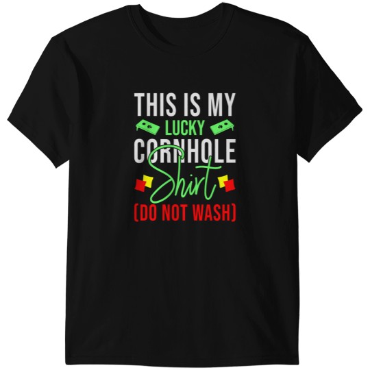 Discover Lucky Cornhole shirt Do NOT Washfunny gift for cornhole players Fitted Scoop T-Shirts