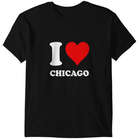 Discover Red Heart I Love Chicago T-Shirts