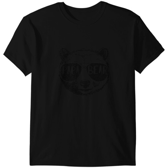 Discover Mens Papa Bear Face Sunglasses Grandpa Fathers Day T-Shirts