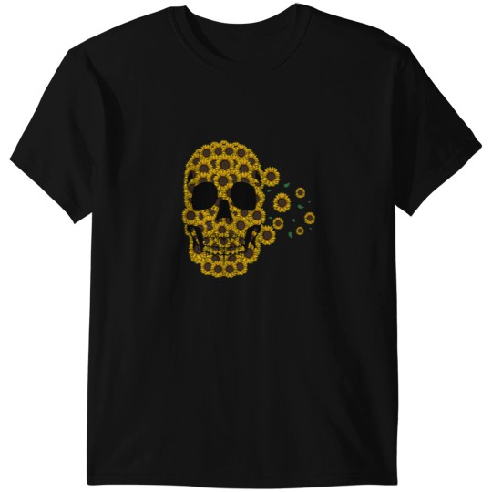Discover Sunflower Skull Lazy Halloween Costume Cute skeletonss T-Shirts