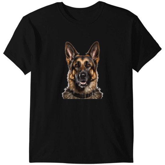 Discover German Shepherd Portrait Art Dog T-Shirts