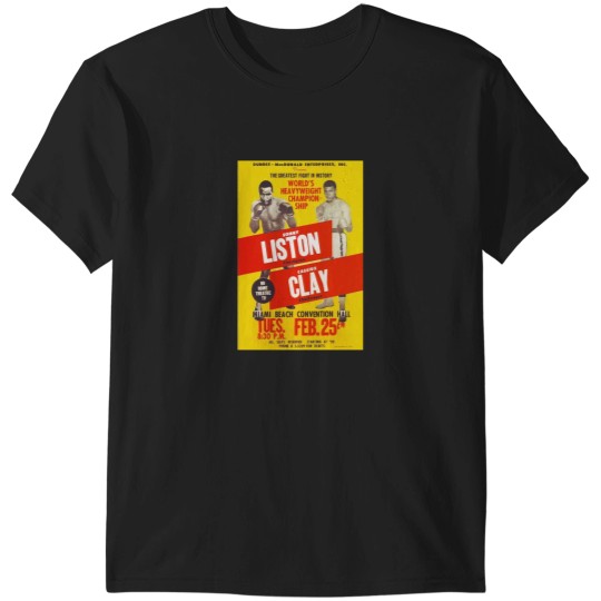 Discover Cassius Clay Ali vs Sonny Liston February 25th 1964 T-Shirts