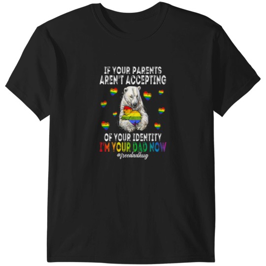 Discover Free Dad Hugs Proud Papa Bear LGBT Gay Pride LGBTQ T-Shirts