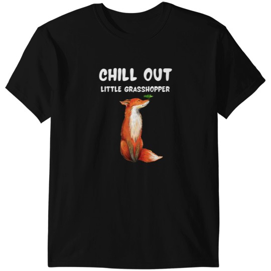 Discover Cute Fox and Grasshopper Chill Out funny T-Shirts