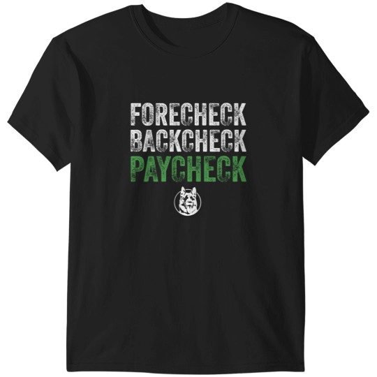 Discover Forecheck Backcheck Paycheck Letterkenny Essential T-Shirts