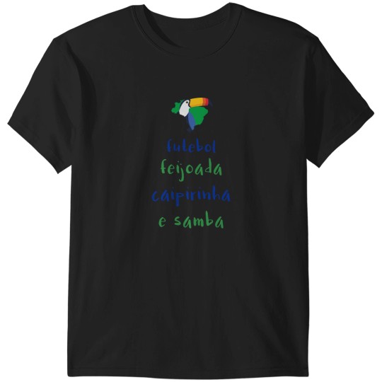 Discover Brasil futebol feijoada caipirinha e samba T-Shirts