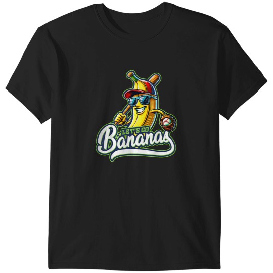 Discover Funny Lets Go Bananas Cute Banana for Kids Boys Girls T-Shirts