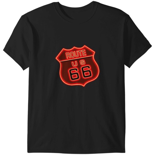 Discover Route 66 Neon T-Shirts
