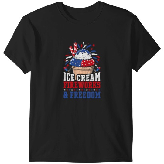 Discover Ice Cream Fireworks dom Patriotic 4th of July T-Shirts