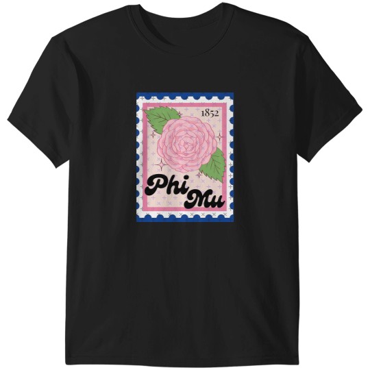 Discover Phi Mu Sorority Flower Stampv1 T-Shirts