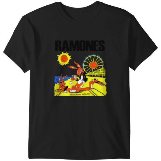 Discover Vintage 1988 Ramones Rockaway Beach Shirt, Ramones Rock Band T-Shirts