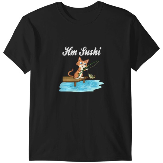Discover cat fishing fish angler T-Shirts