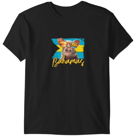 Discover Bahamas Swimming Pig Caribbean Beach Trips Summe T-Shirts