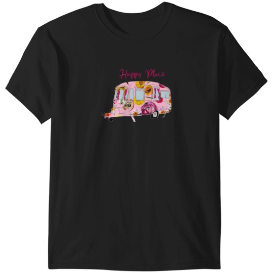 Discover Happy Place Floral Caravan T-Shirts