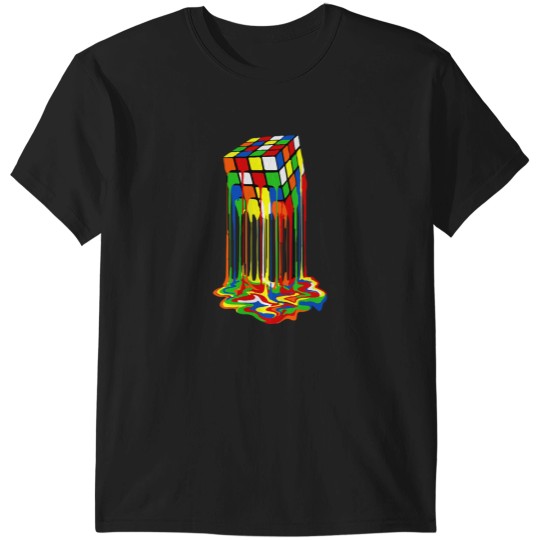 Discover Rubiks Cube T-ShirtMelting Rubiks Cube T-Shirt_by inkStyl_ T-Shirts