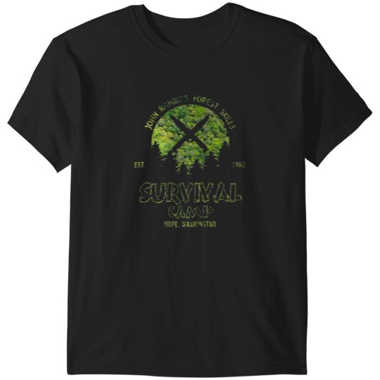 Discover John Rambo Forest Skills Survival Camp First Blood  (1) T-Shirts