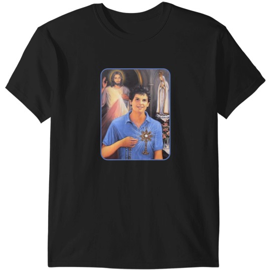 Discover Blessed Carlo Acutis Liturgical Colors T-Shirt