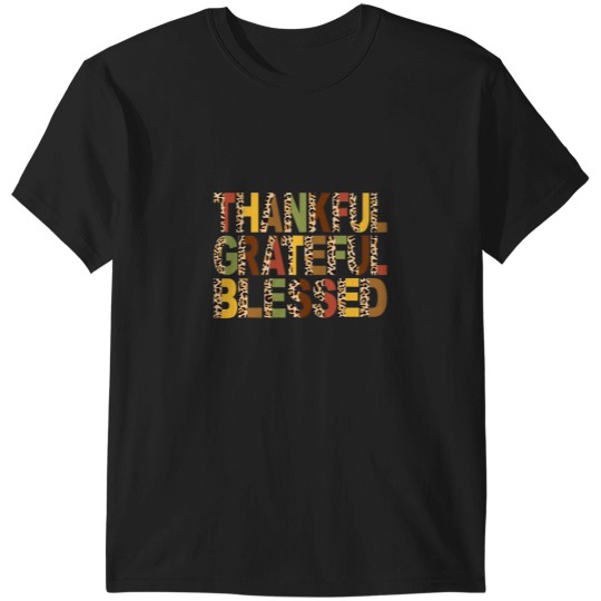 Discover Halloween Thankful Grateful Blessed Pumpkin Thanksgiving Fall Vibes 461 T-Shirts