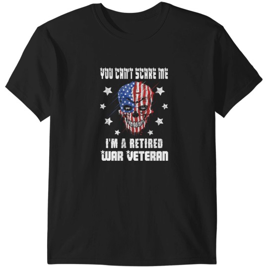 Discover Retired Warss Veteran USA Flag Skull Essential T-Shirts