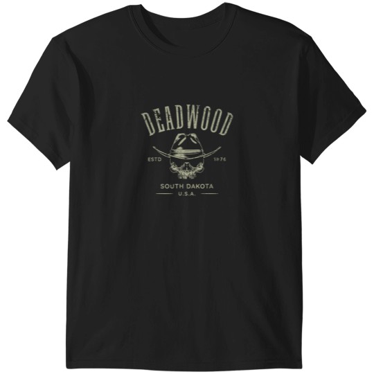 Discover Deadwood South Dakota USA Distressed Design Souv T-Shirts