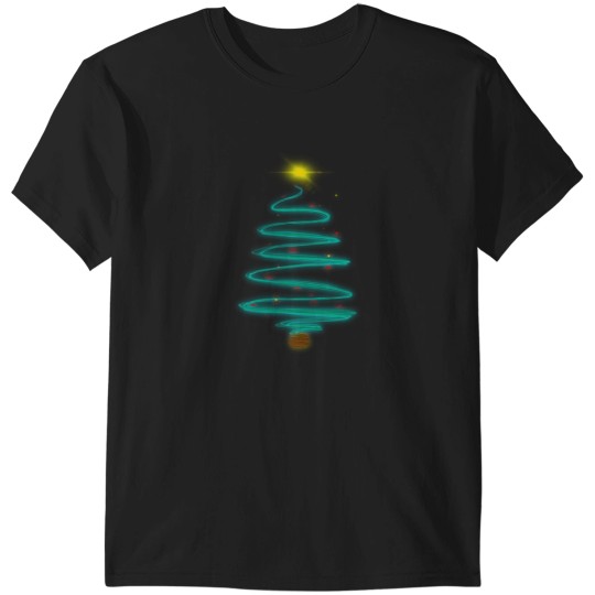 Discover Abstract Glowing Christmas Tree T-Shirts