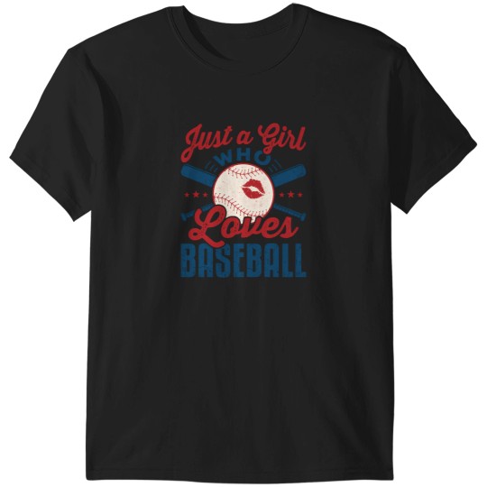 Discover Just A Girl Who Loves Baseball Women Fan Enthusiast T-Shirts