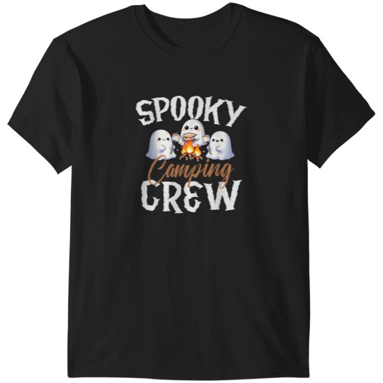 Discover Spooky Camping Crew Halloween 2024 Campfire Happy Boo T-Shirt T-Shirts
