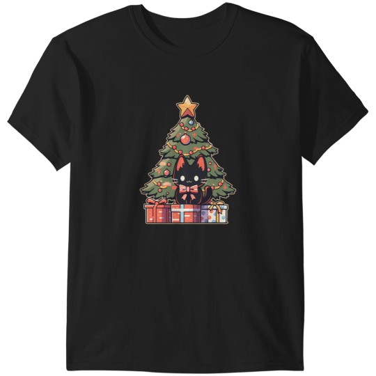 Discover A Meowy Christmas Black Cat T-Shirts